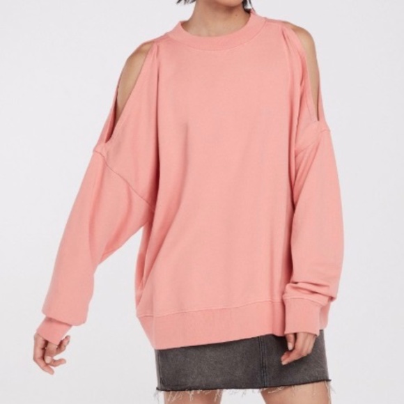 All Saints Unai Oversized Cold Shoulder Sweatshirt - Picture 2 of 12